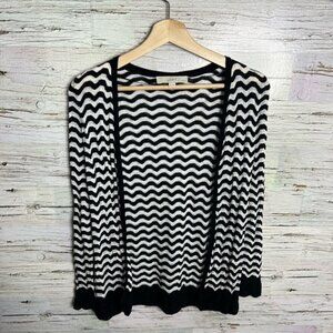 Ann Taylor loft cardigan sweater white  black small petite